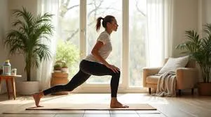 Peaceful workspace setup for movement breaks
